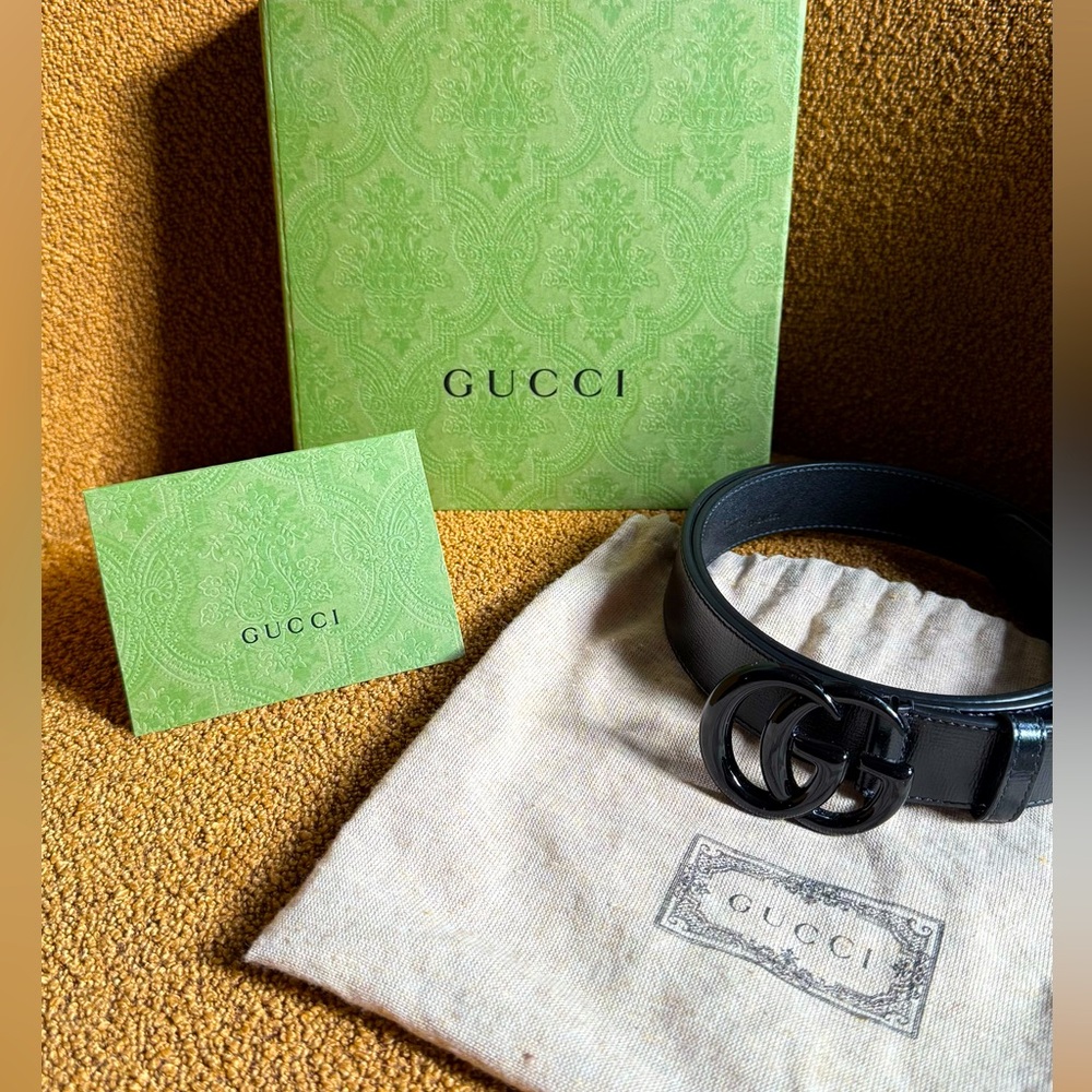 Gucci GG Marmont black belt